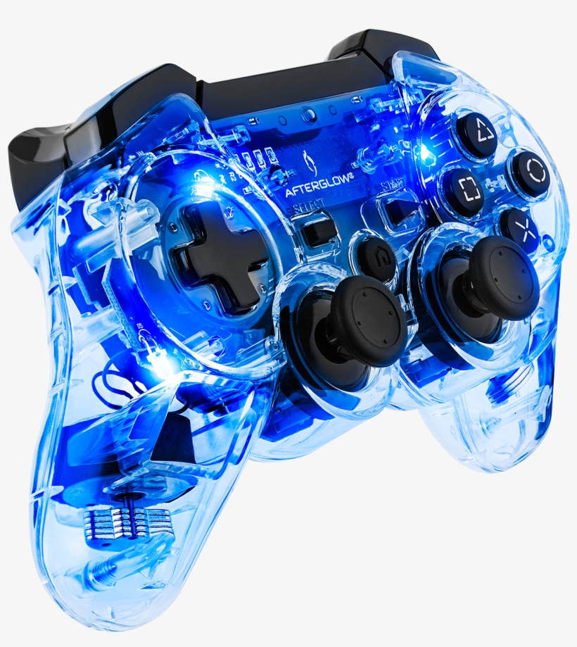 Pdp Afterglow Ps3 Wireless Controller, Blue, 064 015 - Afterglow Playstation 3 Ap.2 Wireless Controller, transparent png download