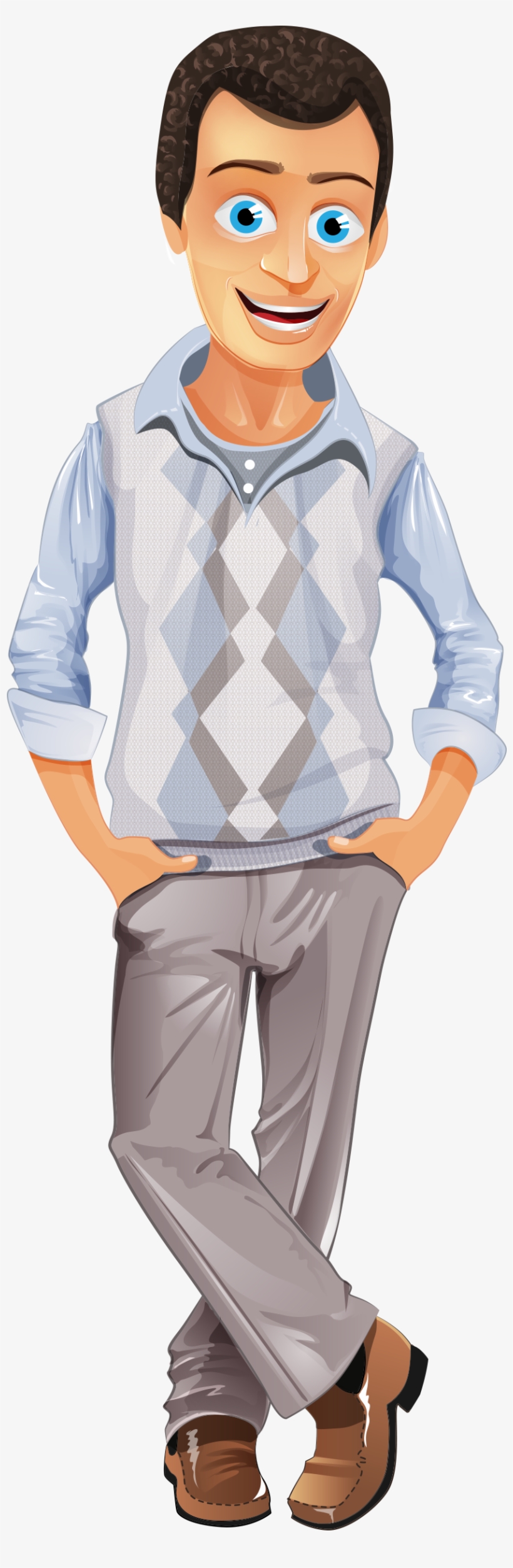 Business Casual Friday Clip Art Fashion Hand - Cartoon Male Images Free Downloadable, transparent png download