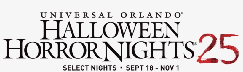Halloween Horror Nights 25 Logo 2015 Universal Orlando - Halloween Horror Nights Logo, transparent png download