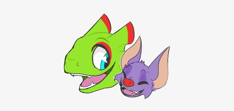 Yooka-laylee Green Cartoon Vertebrate Nose Fictional - Yooka-laylee, transparent png download