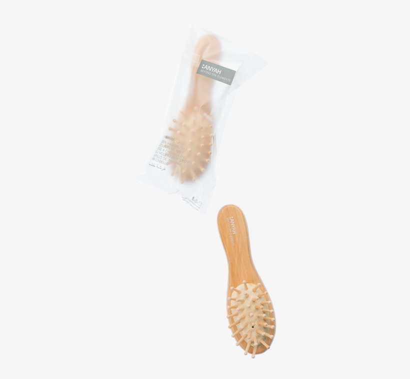 Wooden Hair Brush, Anyah - Brush, transparent png download