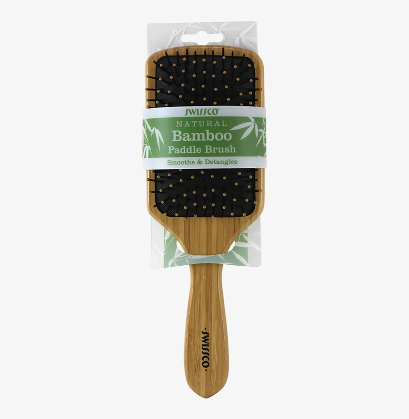 Bamboo Paddle Hair Brush Cushion Polypin - Color, transparent png download