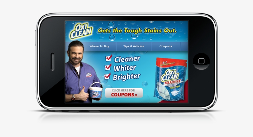 Would We Have An Official Oxiclean® App Had Billy Mays - Oxi Clean Max Force Laundry Stain Fighter, transparent png download