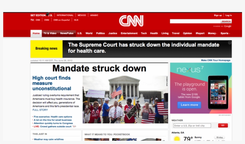 2012 06 28t14 11 00z 2012 06 28t10 - Cnn News Article, transparent png download