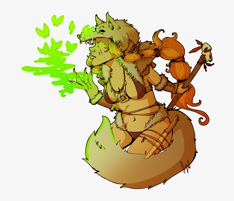 Cat Stuck In A Tree Clipart - Fox Druid, transparent png download
