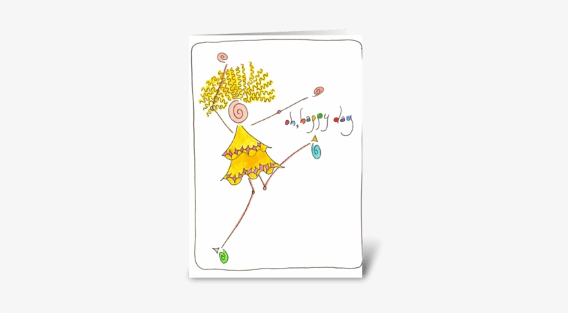 Oh Happy Day Greeting Card - Illustration, transparent png download