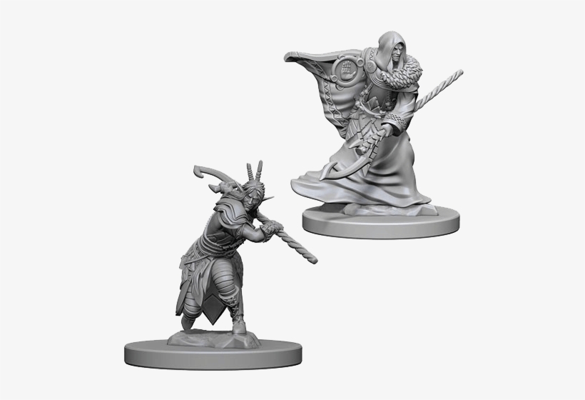 D&d Unpainted Minis - D&d Nolzur's Marvelous Miniatures Elf Druid, transparent png download