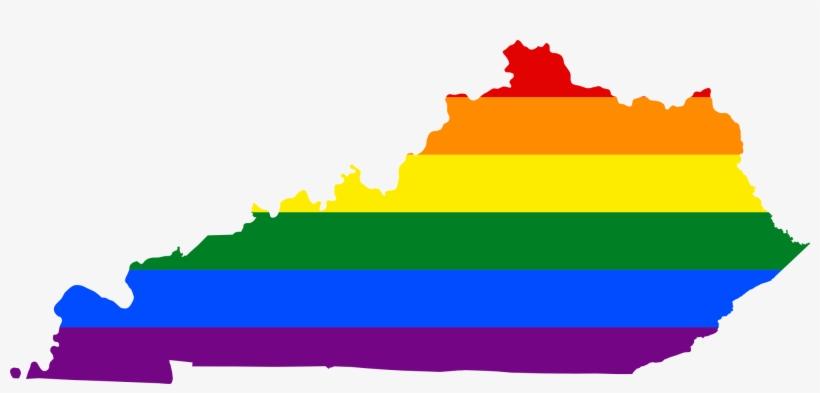 Lgbt Flag Map Of Kentucky - Kentucky Gay Flag, transparent png download