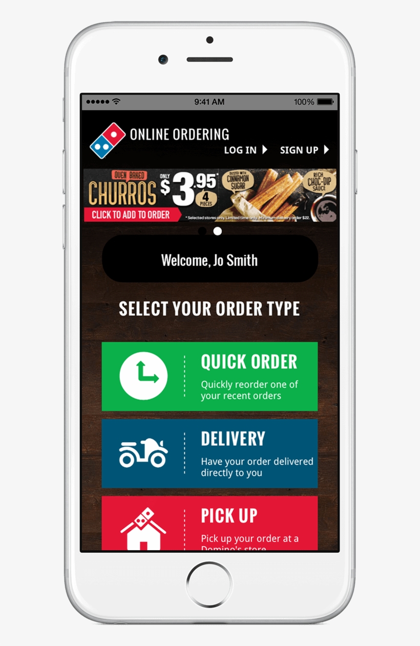 Domino's Online Ordering On Your Iphone, Ipod And Apple - Domino's Pizza App Iphone, transparent png download
