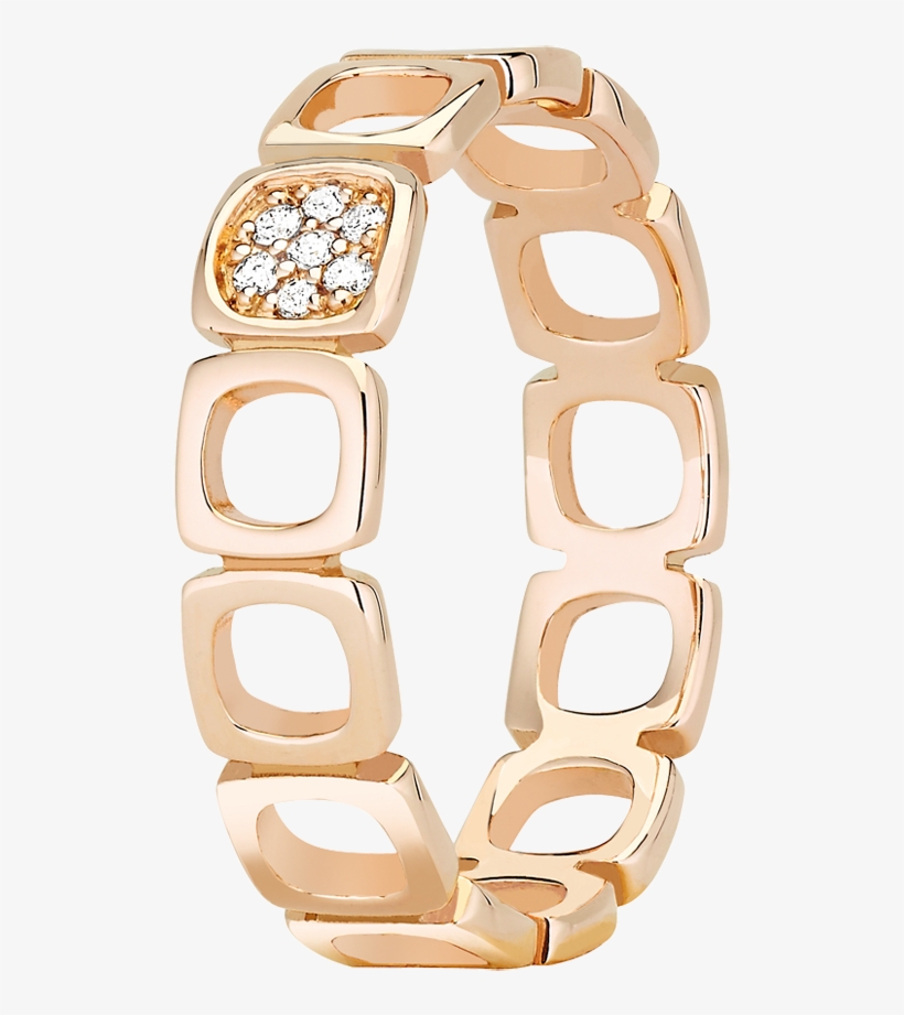 Impression Domino Ring - Bague Dinh Van Impression Domino, Or Blanc Et Diamants., transparent png download