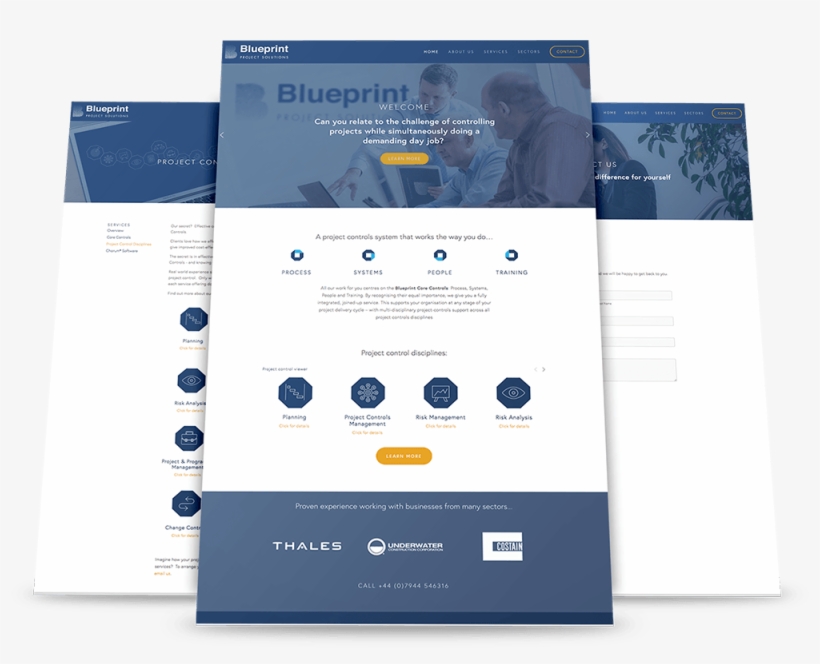 Bluerpint-website - Website, transparent png download