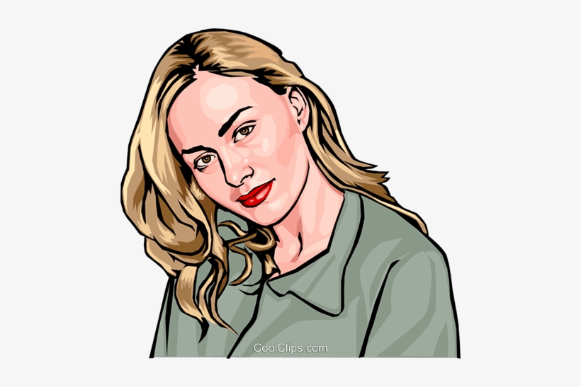 Bust Royalty Free Vector Clip Art Illustration - Frau Clipart Portrait, transparent png download