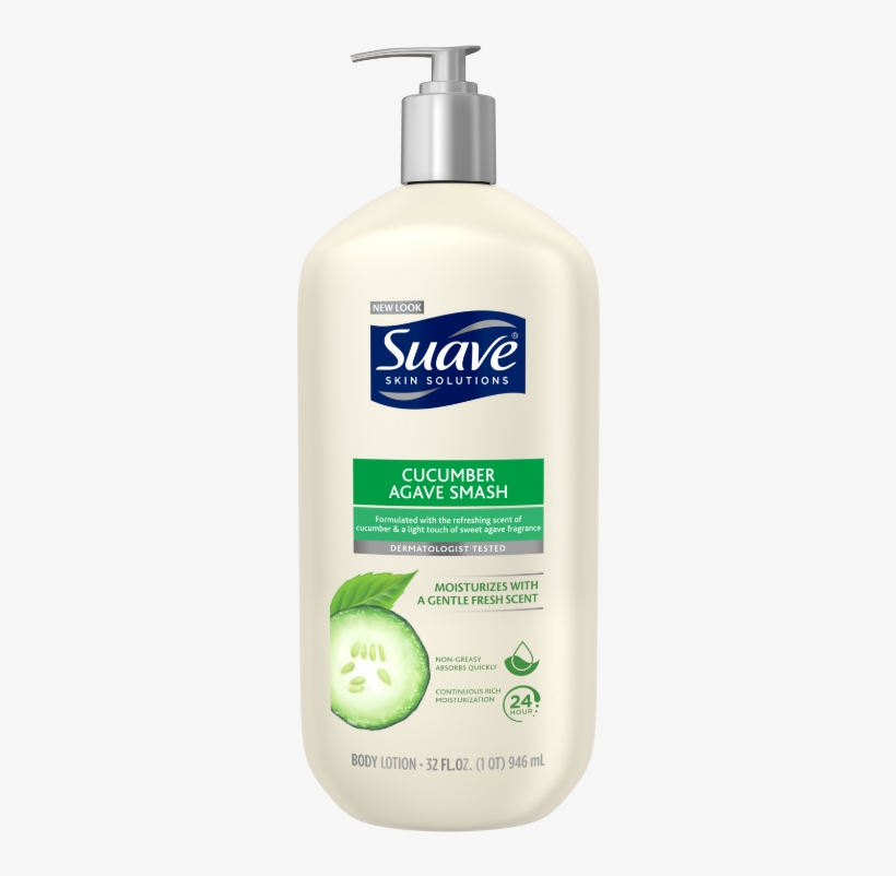 [cucumber Agave Smash Body Lotion 32oz, Woman Holding - Eau Micellaire So Bio, transparent png download