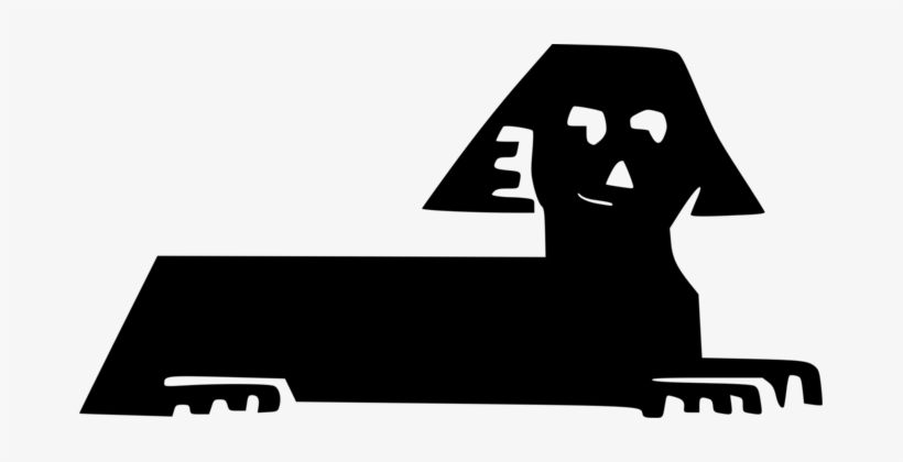 Great Sphinx Of Giza Silhouette Black And White Logo - Great Sphinx Of Giza, transparent png download
