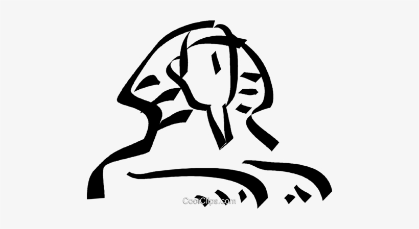 Pin Sphinx Clipart - Sphinx Black And White Png, transparent png download