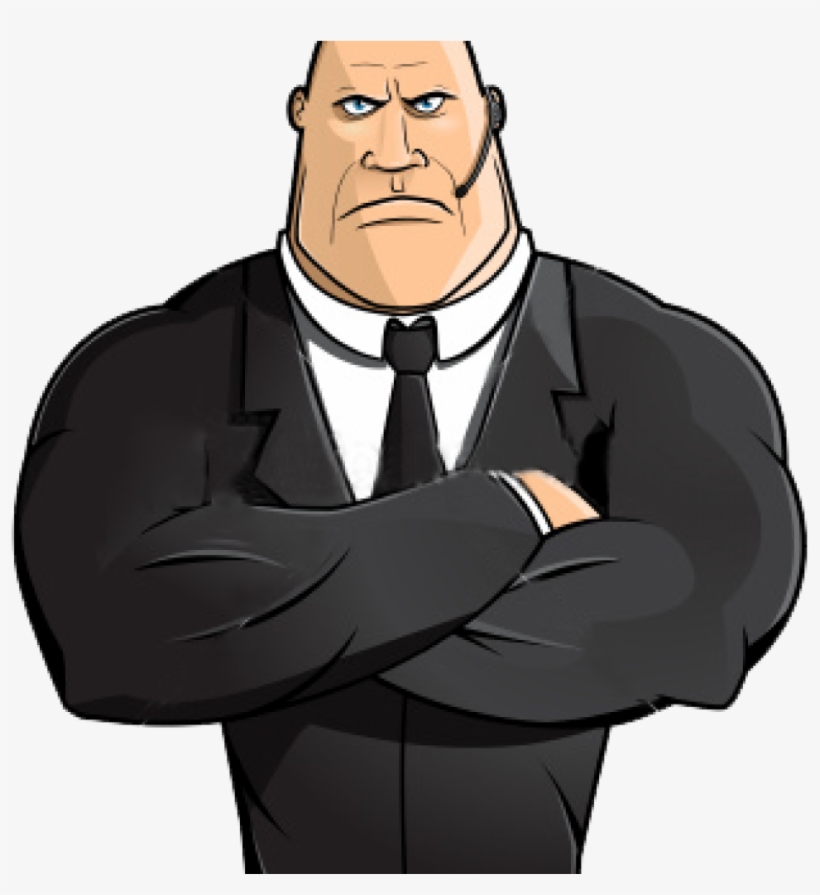 Graphic Free Download Necktie Clip Security Guard - Clip Art Bouncer, transparent png download