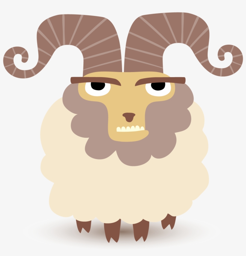Cute Goat Png - Illüstration Png Lamb, transparent png download