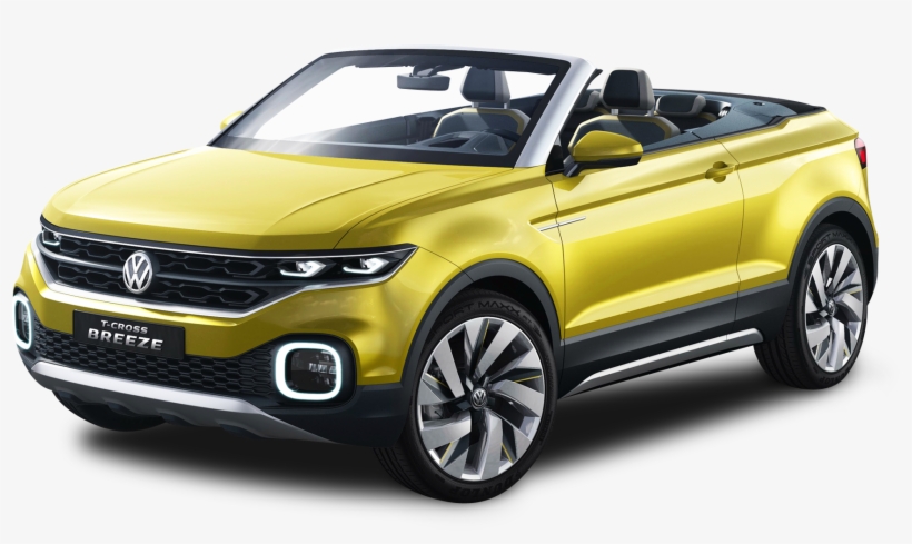 Volkswagen T Cross Breeze Yellow Car Png Image - Volkswagen Upcoming Cars In India, transparent png download
