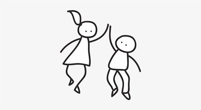 Girl Guy High Five - Guy And Girl High Five, transparent png download