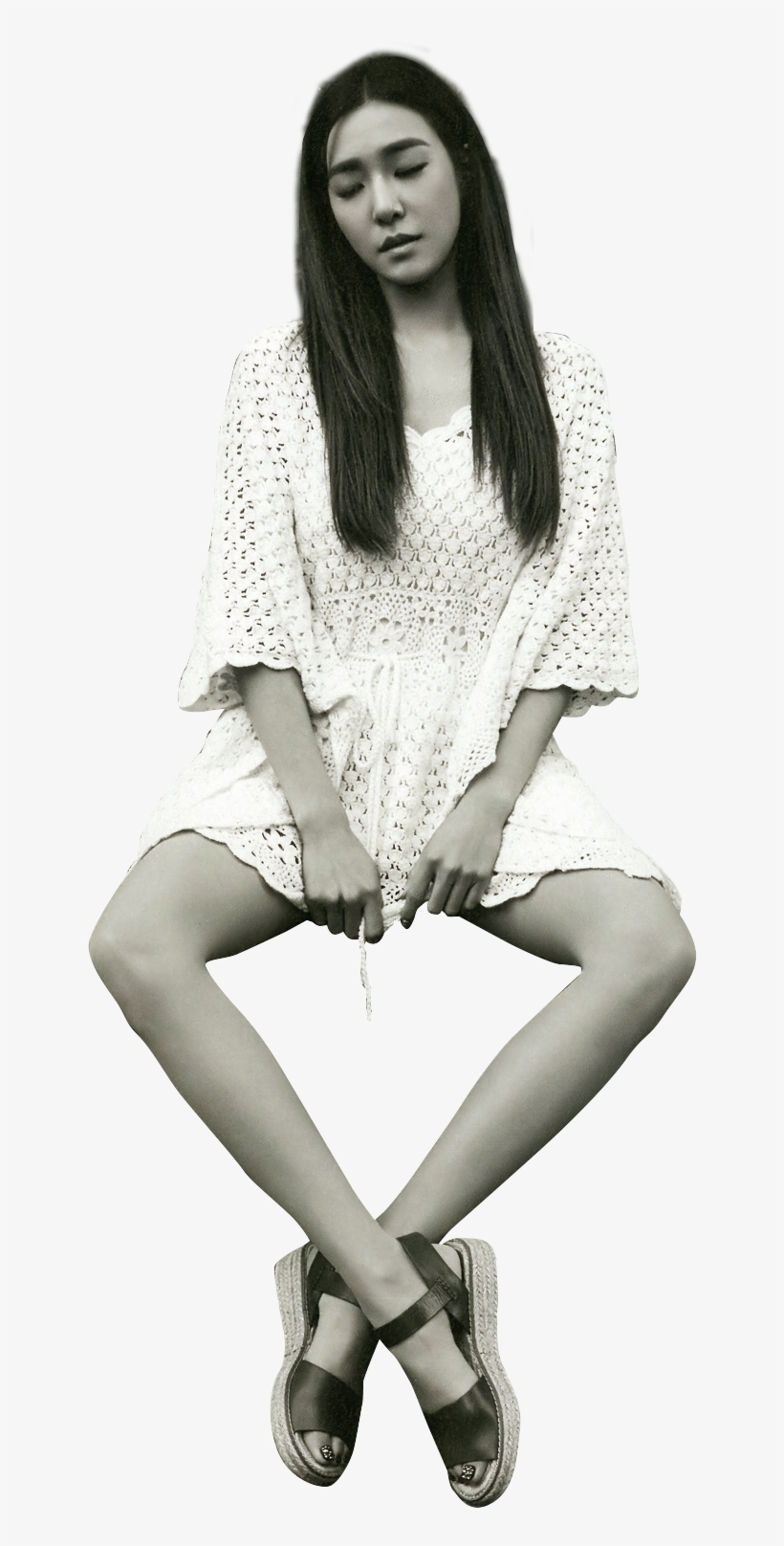 Chica Sentada Png - Chica Asiatica Png, transparent png download