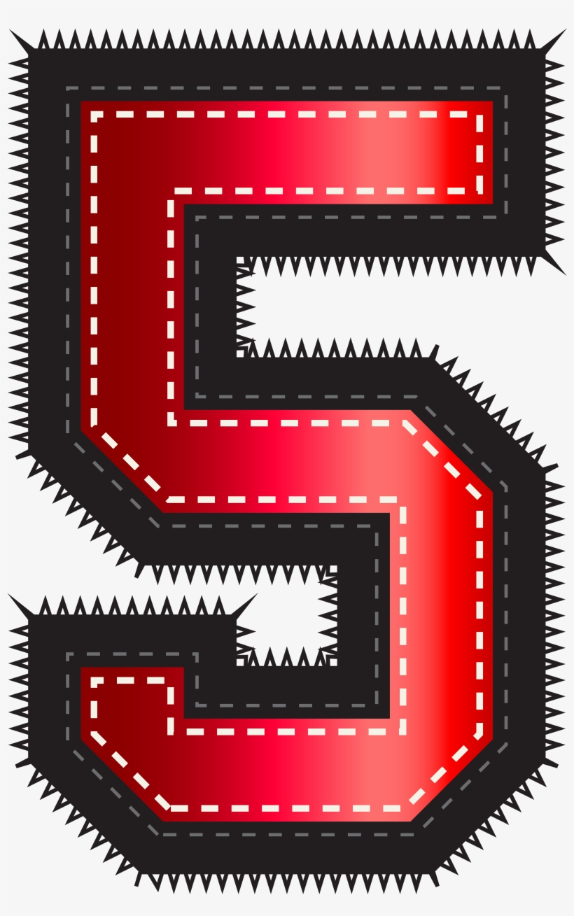 Red Style Number Png Clip Art Image - Clip Art, transparent png download