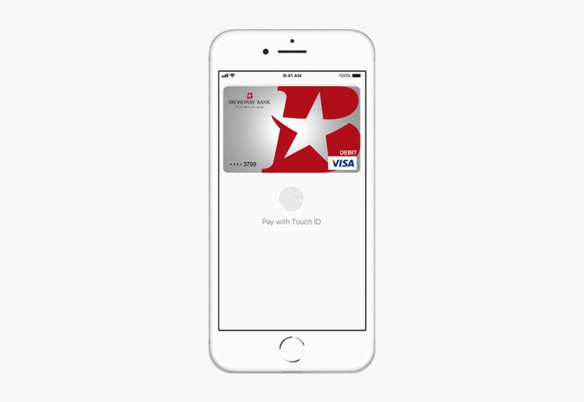 A Apple Phone Using Apple Pay With Broadway Bank - Iphone, transparent png download