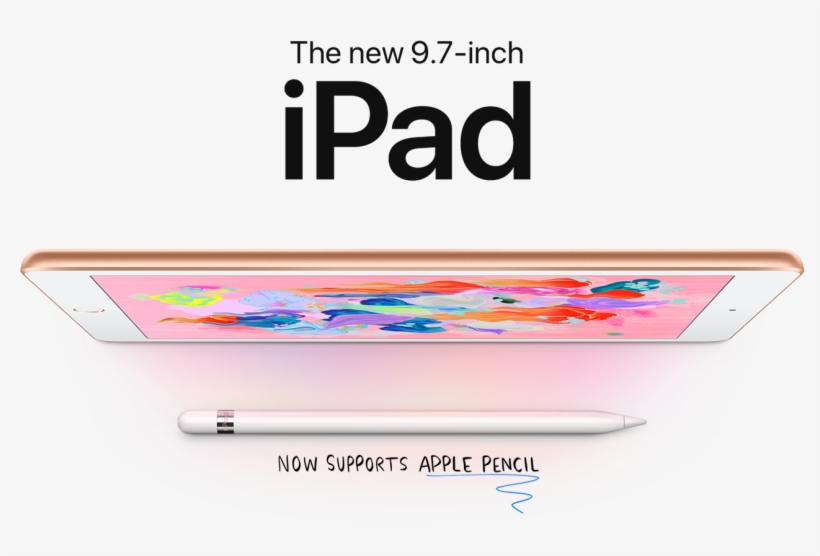 The New - Ipad 2018 With Apple Pencil, transparent png download