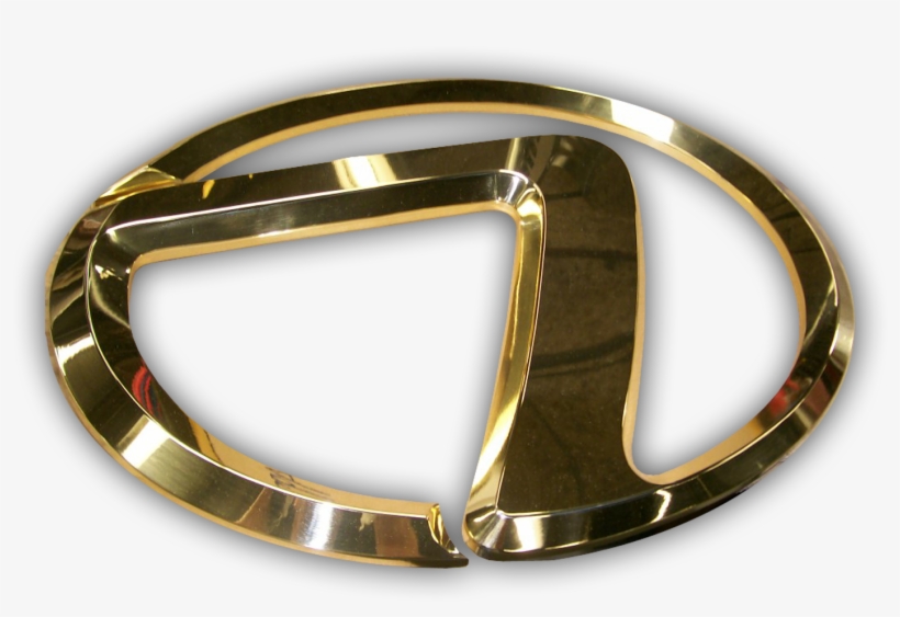 Custom Fabricated Polished Brass Lexus Logo - Crescent, transparent png download