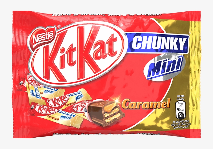 Kitkat® Mini Chunky Caramel Chocolate Wafer Bag - Kit Kat, transparent png download