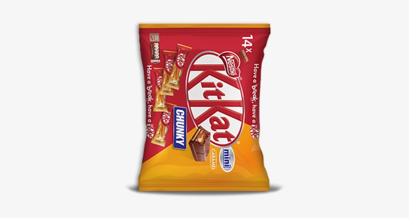 Kitkat Chunky Mini Caramel - Kit Kat 2 Finger Milk 8 Pack Delivered Worldwide, transparent png download
