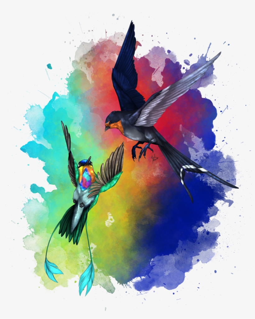 Tumblr Ravhziza Tgo Png Tumblr Artist Powerful Watercolour - Swallow, transparent png download