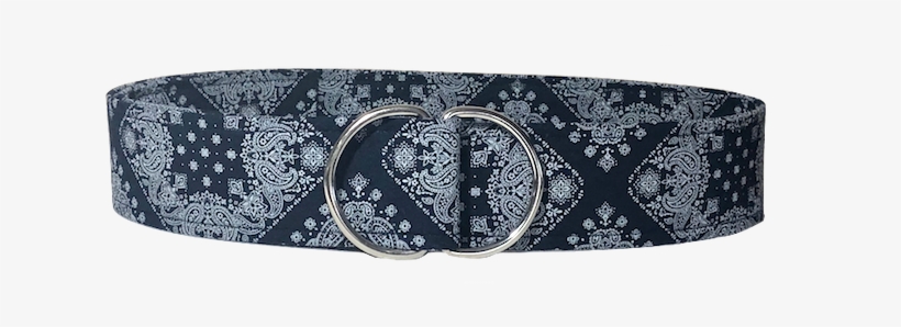 Navy Blue Bandana Belt By Oliver Green D Ring Belts - Paisley, transparent png download