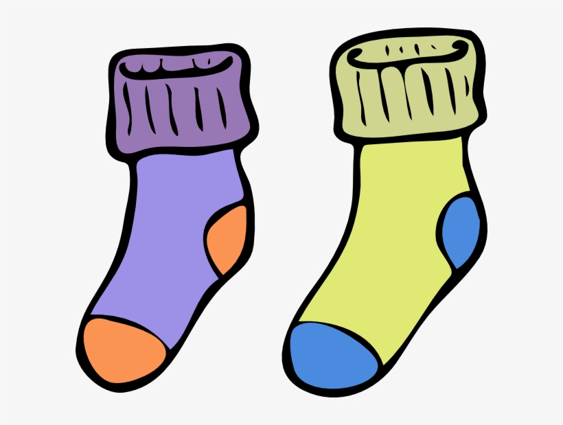 Small - Colouring Pictures Of Socks, transparent png download