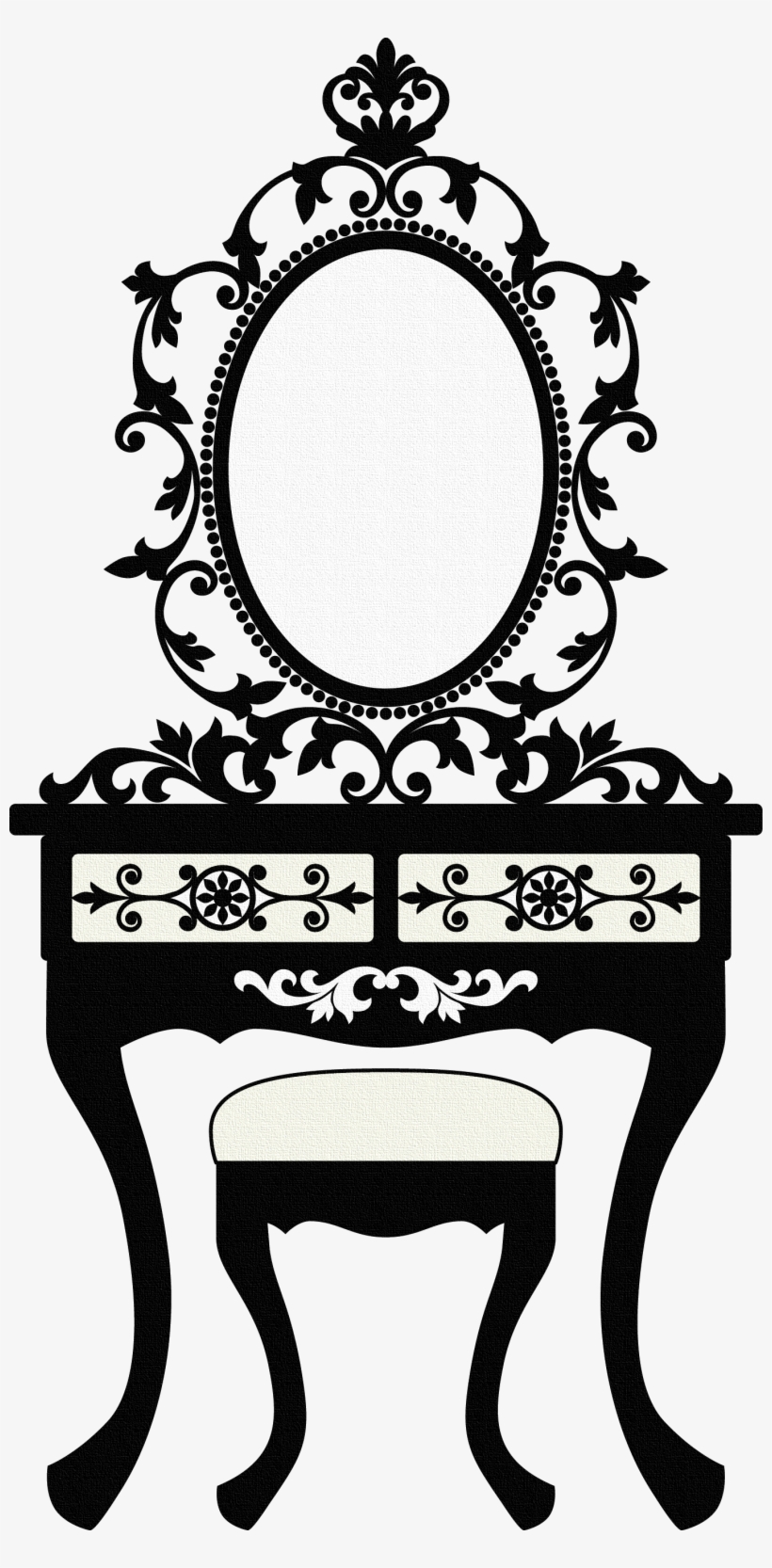 Ch B Png Coleccion Glamour Transfer Pinterest - Dressing Table Png Vector, transparent png download