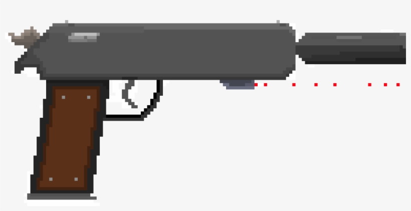 Makarov W/ Silencer & Red Laser - Firearm, transparent png download