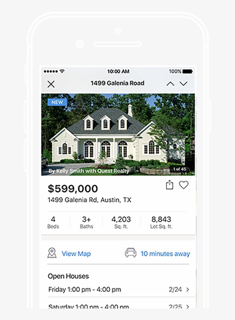 Iphone Real Estate App - Realtor Com For Mobile, transparent png download