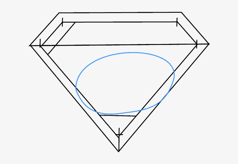 How To Draw Superman Logo - Drawing, transparent png download