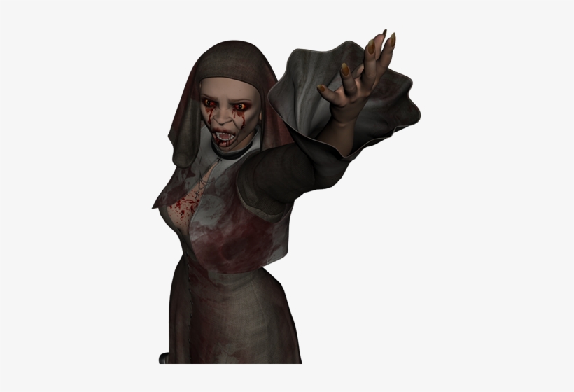 Zombie-147 - Ghost Nun Png, transparent png download