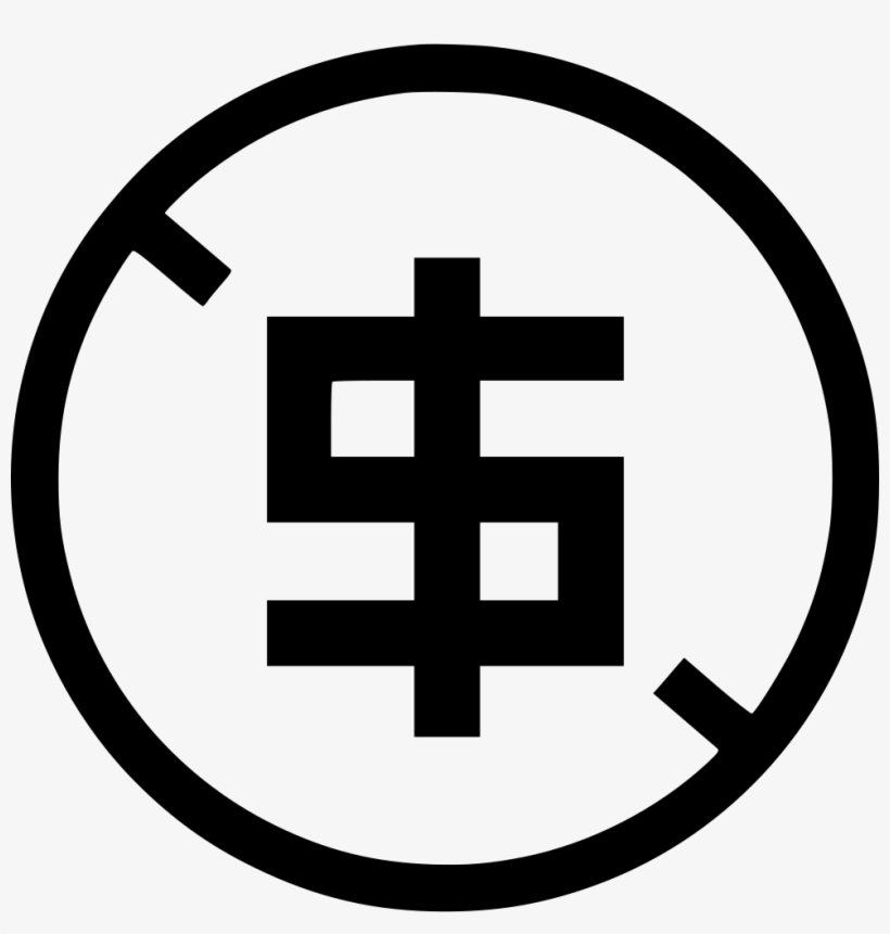 No Cash Money Dollar Comments - Facebook Icon In Circle, transparent png download