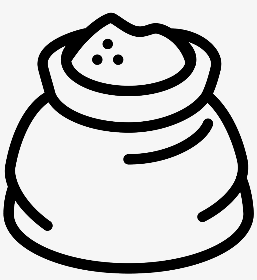 It Is A Drawing Of A Bag Or Sack Containing A Powder - Flour Icon, transparent png download