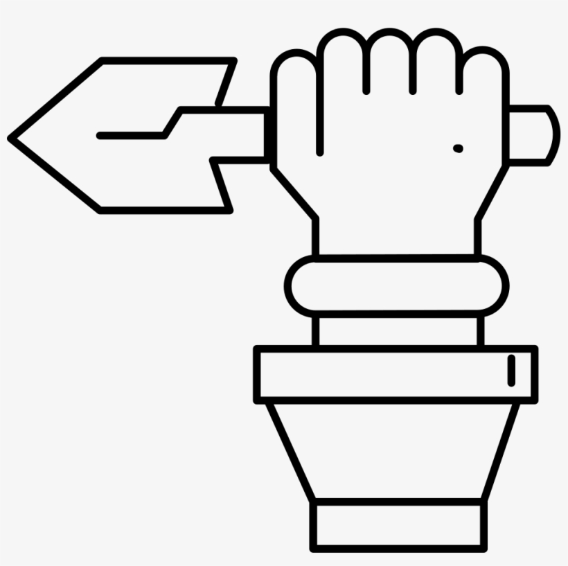 Indian Hand Holding A Spear Comments - Portable Network Graphics, transparent png download