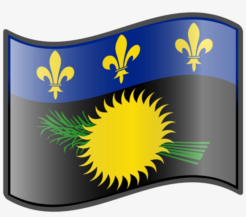 Nuvola Guadeloupe Black Flag - Guadeloupe Flagge, transparent png download