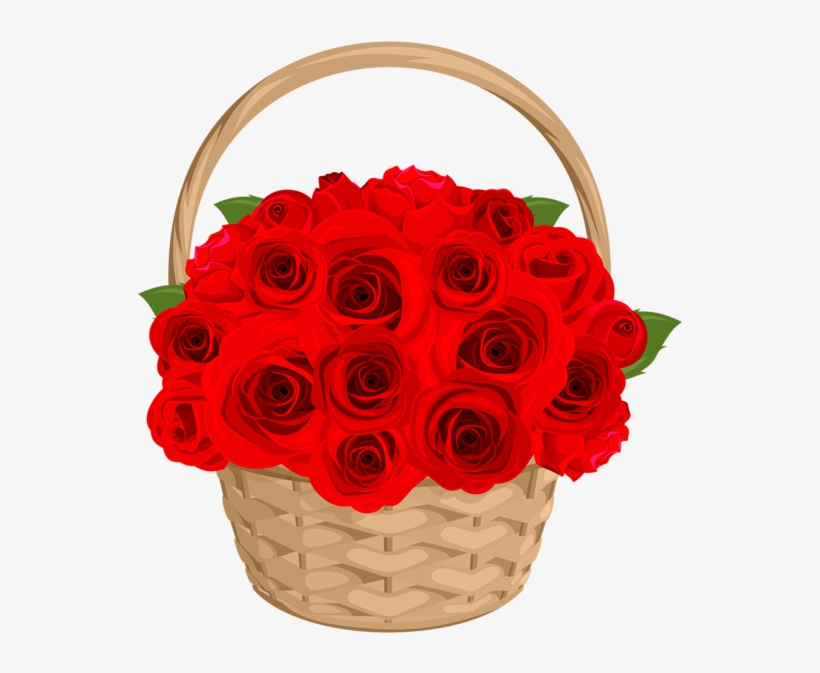 Rose Png - Rose Basket Transparent, transparent png download