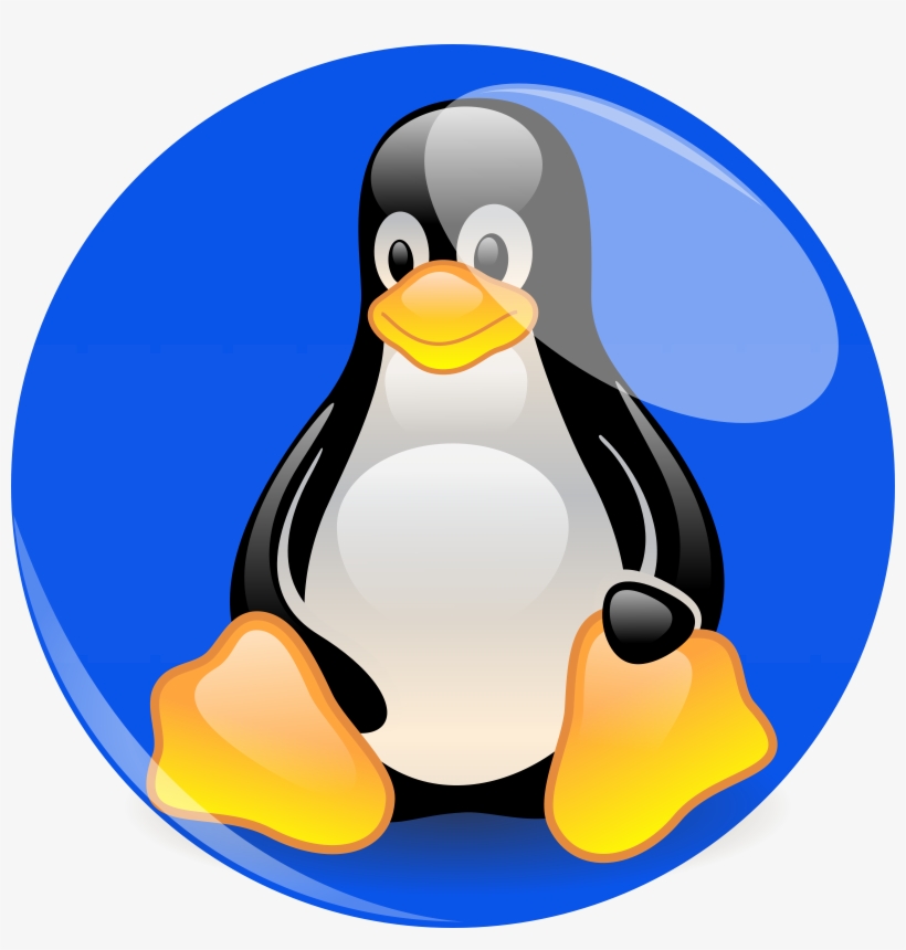 Penguin Linux Mascot Blue 8639 - Linux Penguin Blue, transparent png download