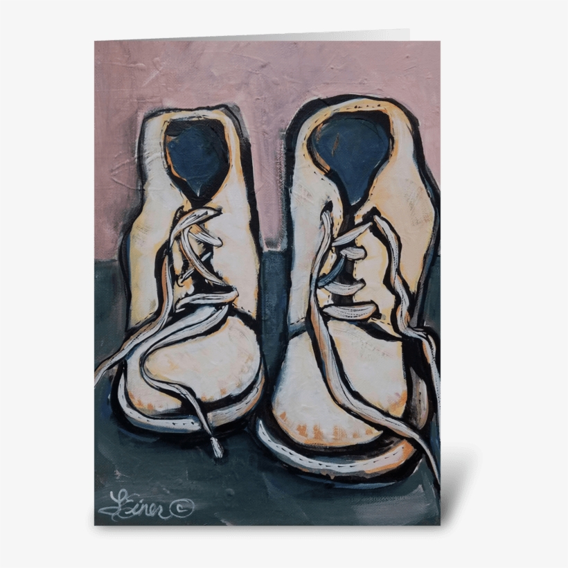 Baby Shoes Greeting Card - Modern Art, transparent png download