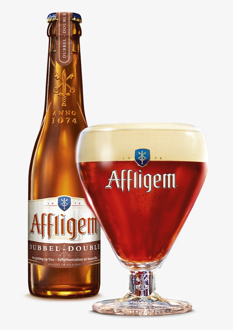 Bottle & Glass Double - Affligem Beer, transparent png download