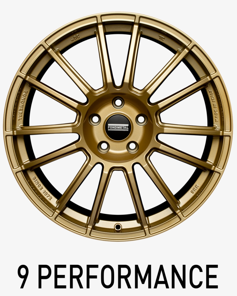 Light Italian Alloy Wheel Fit For Performance Passenger - Fondmetal 9rr Gold, transparent png download