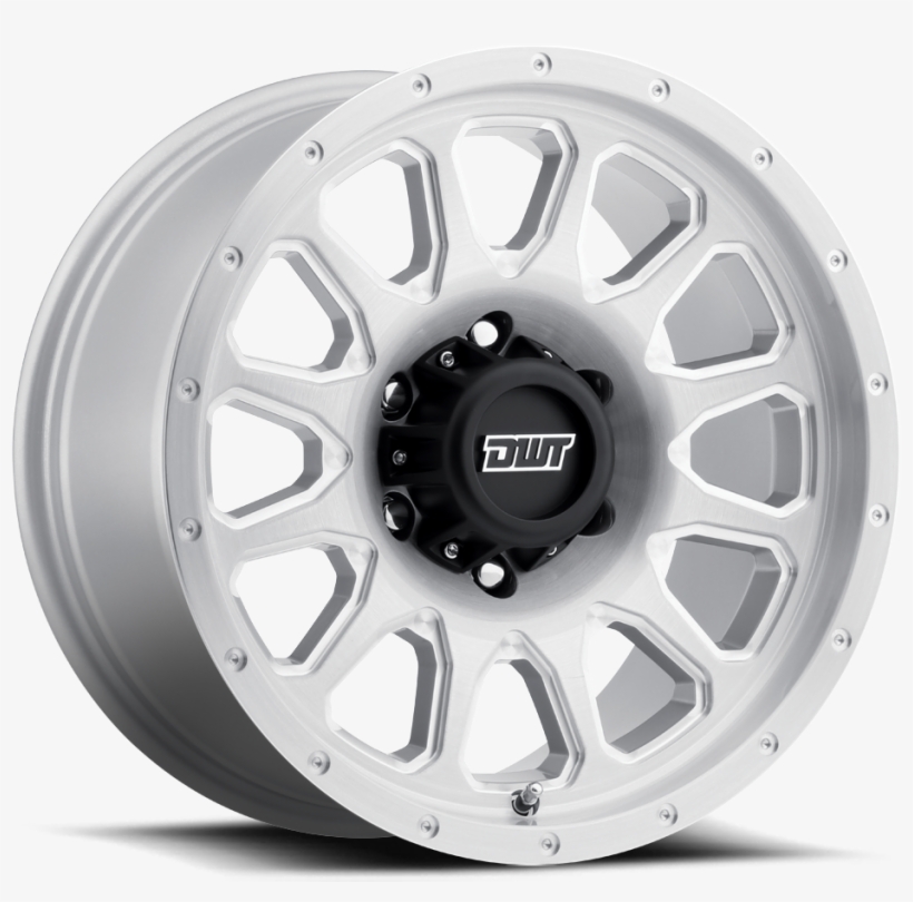 El Arco Brushed & Milled With Black Cap - Hubcap, transparent png download