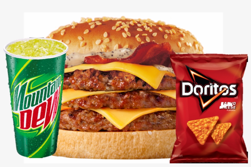 Triple Burger Wombo Combo - Doritos Flavored Tortilla Chips, Nacho Cheese - 7 Oz, transparent png download