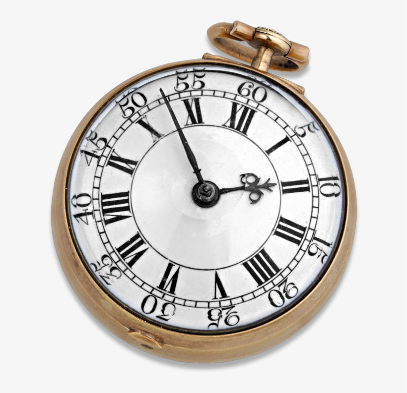 18th-century English Gold Pocket Watch - Decoupage, transparent png download